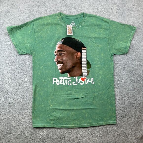 Tupac T-Shirt Mens 2PAC Poetic‎ Justice Movie 90s Style Hip Hop Rap Medium M - Picture 1 of 10